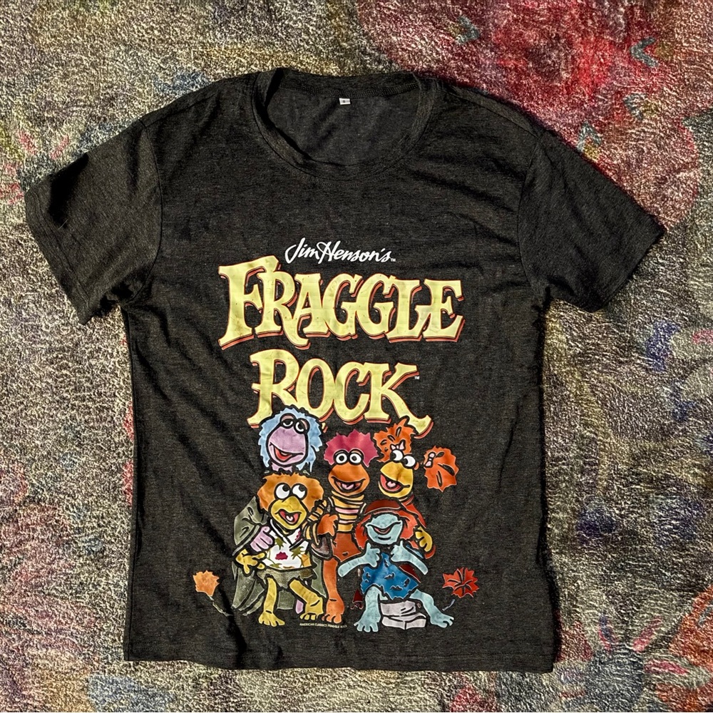 SOLD ON MERCARI Fraggle Rock Vintage Inspired T-Shirt Dark Gray/Black - SM NWOT